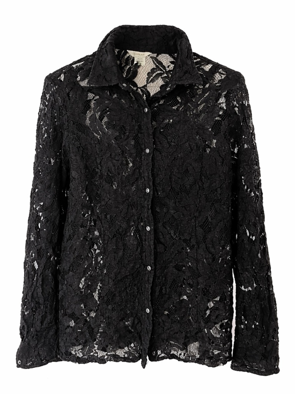 Ariat black lace button up top sheer floral western cowgirl goth boho y2k vibe